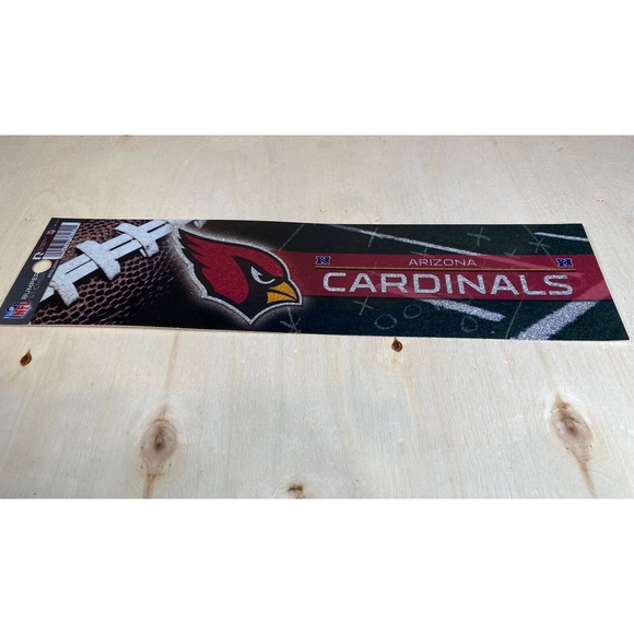 Arizona Cardinals Bumper Sticker Football NFL Brand Glitter Design‎ Licensed - Picture 1 of 5